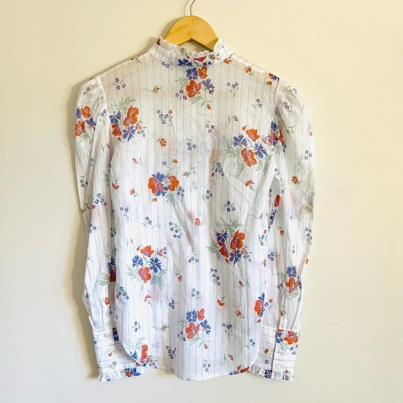 Veronica Beard Holli Floral Button-Down Shirt Sz XS - Picture 11 of 15